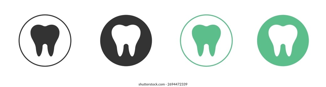 Tooth icon for design and web.