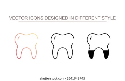 Tooth icon design with white background stock illustration