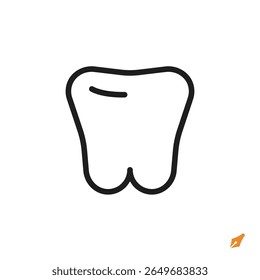 tooth icon is designed in a visually appealing and easily recognizable style. It’s suitable for various visual needs such as apps, presentations, digital media, or other graphic design projects.