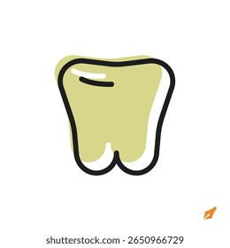 tooth icon is designed in a visually appealing and easily recognizable style. It’s suitable for various visual needs such as apps, presentations, digital media, or other graphic design projects.