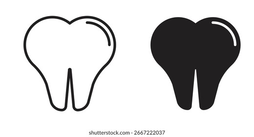Tooth icon. doodle graphics vectors