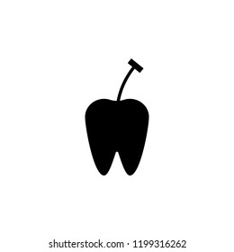 Tooth icon. Element of dentistry. Premium quality graphic design icon. Signs and symbols collection icon for websites, web design, mobile app on white background