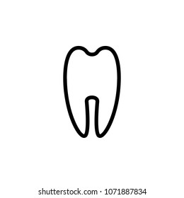 tooth icon. Element of minimalistic icons for mobile concept and web apps. Thin line icon for website design and development, app development on white background