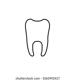 tooth icon. Element of simple icon for websites, web design, mobile app, info graphics. Thin line icon for website design and development, app development on white background