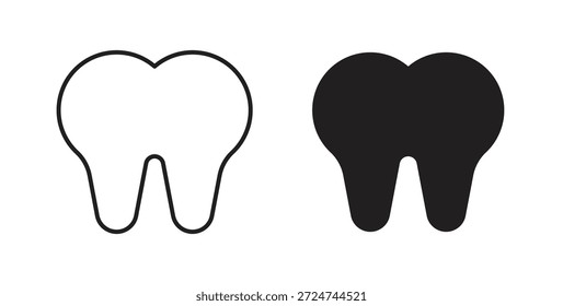 Ícone de dente. sinal plano preenchido para conceito móvel e web design