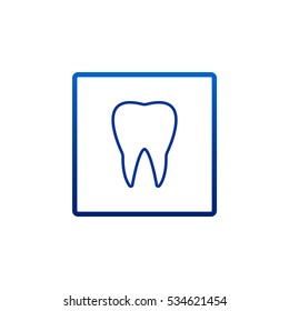  Tooth icon flat.