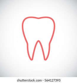  Tooth icon flat.