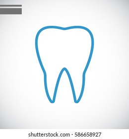  Tooth icon flat.