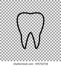  Tooth icon flat.