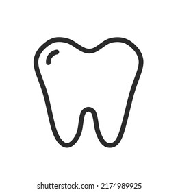 Tooth icon with flat design