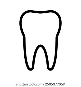  tooth icon in flat design color editable