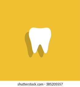Tooth Icon. Flat design style eps 10