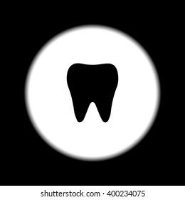 Tooth Icon. Flat design style eps 10