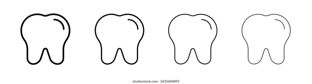 Tooth icon Flat illustration sign