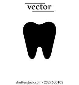 Tooth icon flat simbol illustration on white background..eps