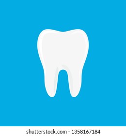 Tooth icon in flat style