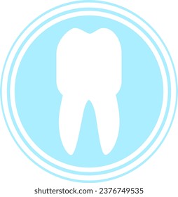 Tooth icon in flat style. Logo for dental clinics, toothpastes and other dental products.