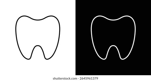 Tooth icon Flat style logo vector. perfect for UI designs