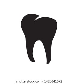 Tooth icon in flat style. Vector illustration