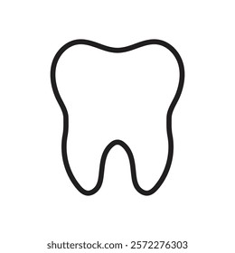Tooth icon Flat vector set outline