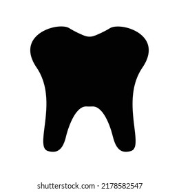 Tooth icon, full black. Suitable for website, content design, poster, banner, or video editing needs