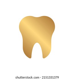 Tooth icon with gold gradient