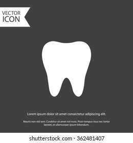 tooth icon, gray icon. eps 10 