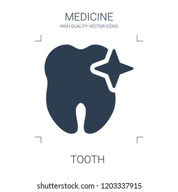 tooth icon. high quality filled tooth icon on white background. from medical collection flat trendy vector tooth symbol. use for web and mobile