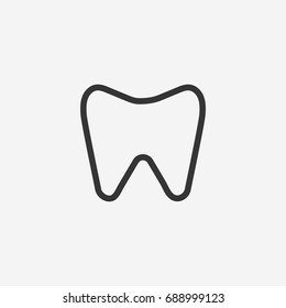 Tooth icon illustration isolated vector sign symbol