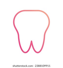 Icono dental aísla la ilustración del material del vector de fondo blanco.