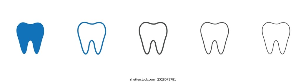 Tooth icon Isolated flat vector in outline