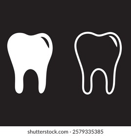 Tooth icon Isolated flat vector in outline . 1176