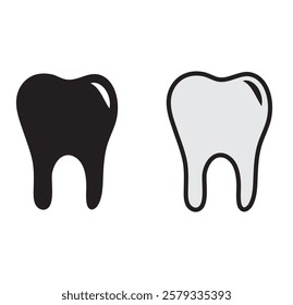 Tooth icon Isolated flat vector in outline . 1176