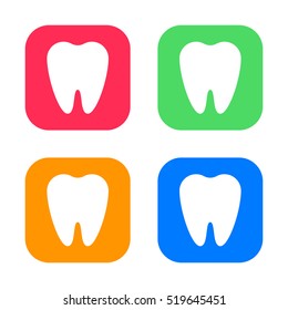 Tooth icon isolated on background. Minimalistic tooth. Vector icons for web and mobile applications, web sites and infographics