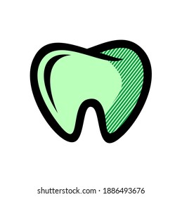 icono dental aislado en el fondo blanco de la colección anatomía. 