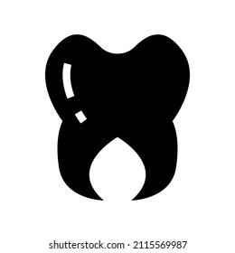 Tooth icon isolated on white background
