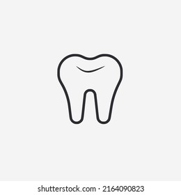 tooth icon isolated on white
