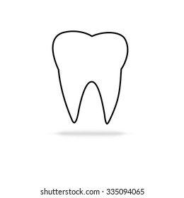 Tooth Icon  isolated on a white background