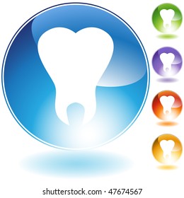 Icono dental aislado en un fondo blanco.