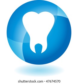 Icono dental aislado en un fondo blanco.