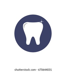 Tooth icon isolated on white background. Vector illustration