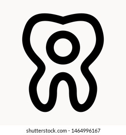 tooth icon isolated sign symbol vector illustration - vector  