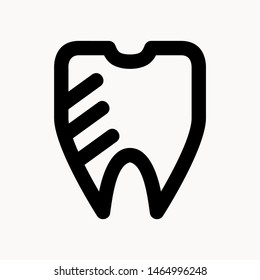 tooth icon isolated sign symbol vector illustration - vector  
