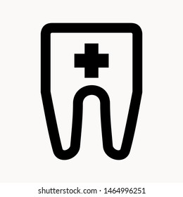 tooth icon isolated sign symbol vector illustration - vector  