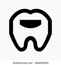 tooth icon isolated sign symbol vector illustration - vector  