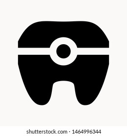 tooth icon isolated sign symbol vector illustration - vector  