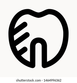 tooth icon isolated sign symbol vector illustration - vector  