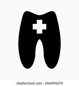 tooth icon isolated sign symbol vector illustration - vector  