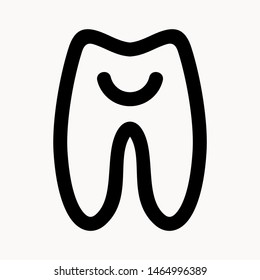 tooth icon isolated sign symbol vector illustration - vector  
