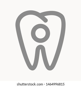 tooth icon isolated sign symbol vector illustration - vector  